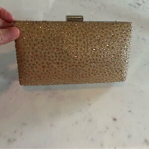 Dazzle Dazzle 🎉 bejeweled gold hard case clutch
